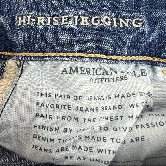 AMERICAN EAGLE OUTFITTERS Women’s Hi-Rise Jean Jeggings Sz 0 Long Super Stretch - Picture 7 of 9